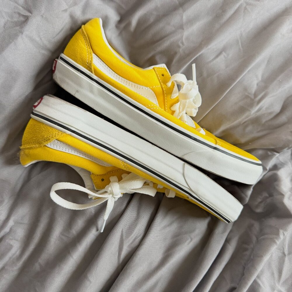 Vans Sunshine Yellow Old School Skate Shoes Women's 8